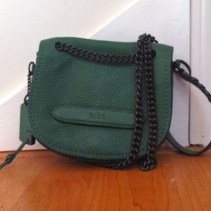 Coach Small Green Pebbled Leather Shadow